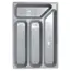 AG Plastic Cutlery Tray with 4 Compartments 356 x 243mm (Silver) image 1