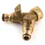 Dual Garden Hose Tap Connector - 3/4" Brass image 1