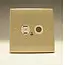 Square 2 Pin and Coaxial Socket Beige image 1