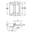 Hafele Flush Cranked Hinge in Zinc Plated Steel for 15-19mm Doors image 3