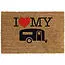 I Love My Caravan Coconut Mat image 1